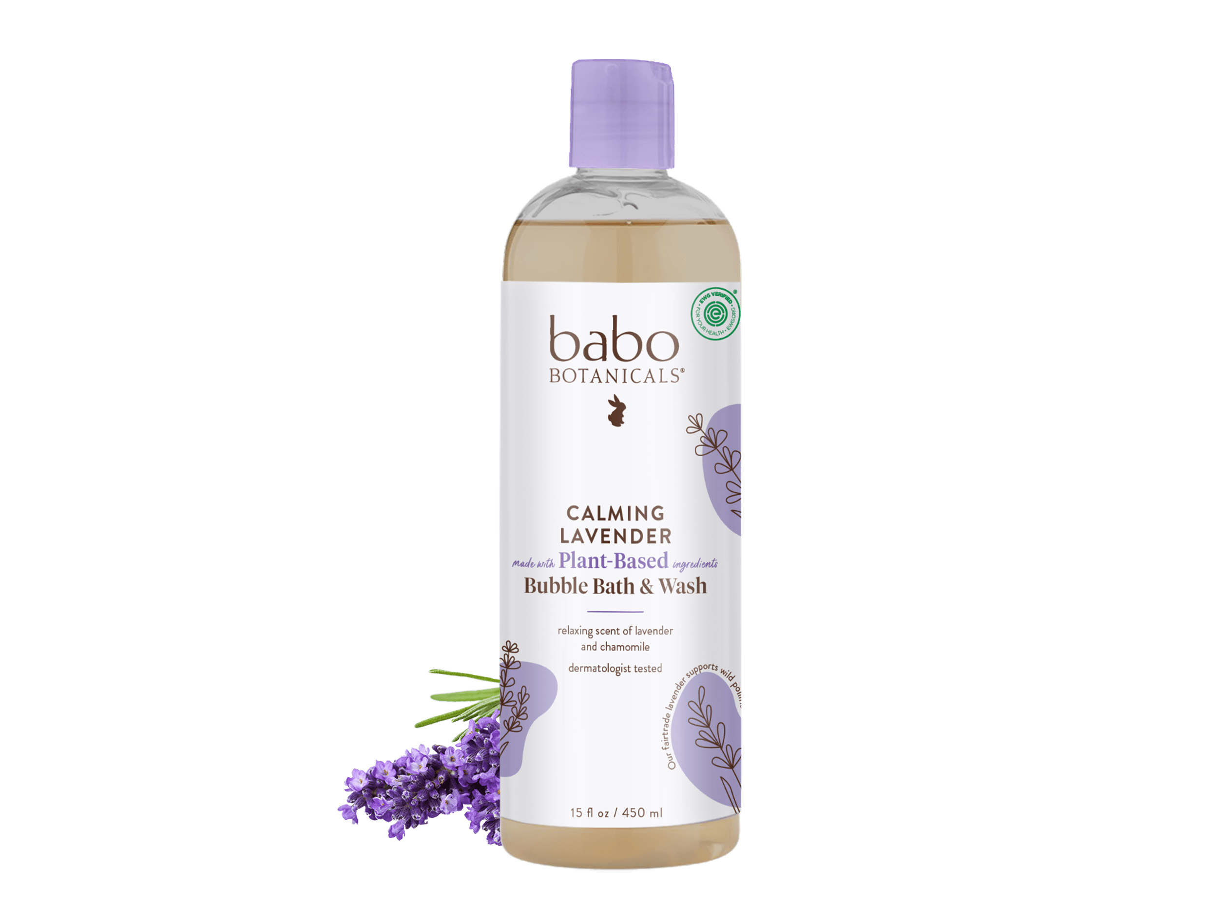 Calming Lavender Bubble Bath & Wash - Babo Botanicals