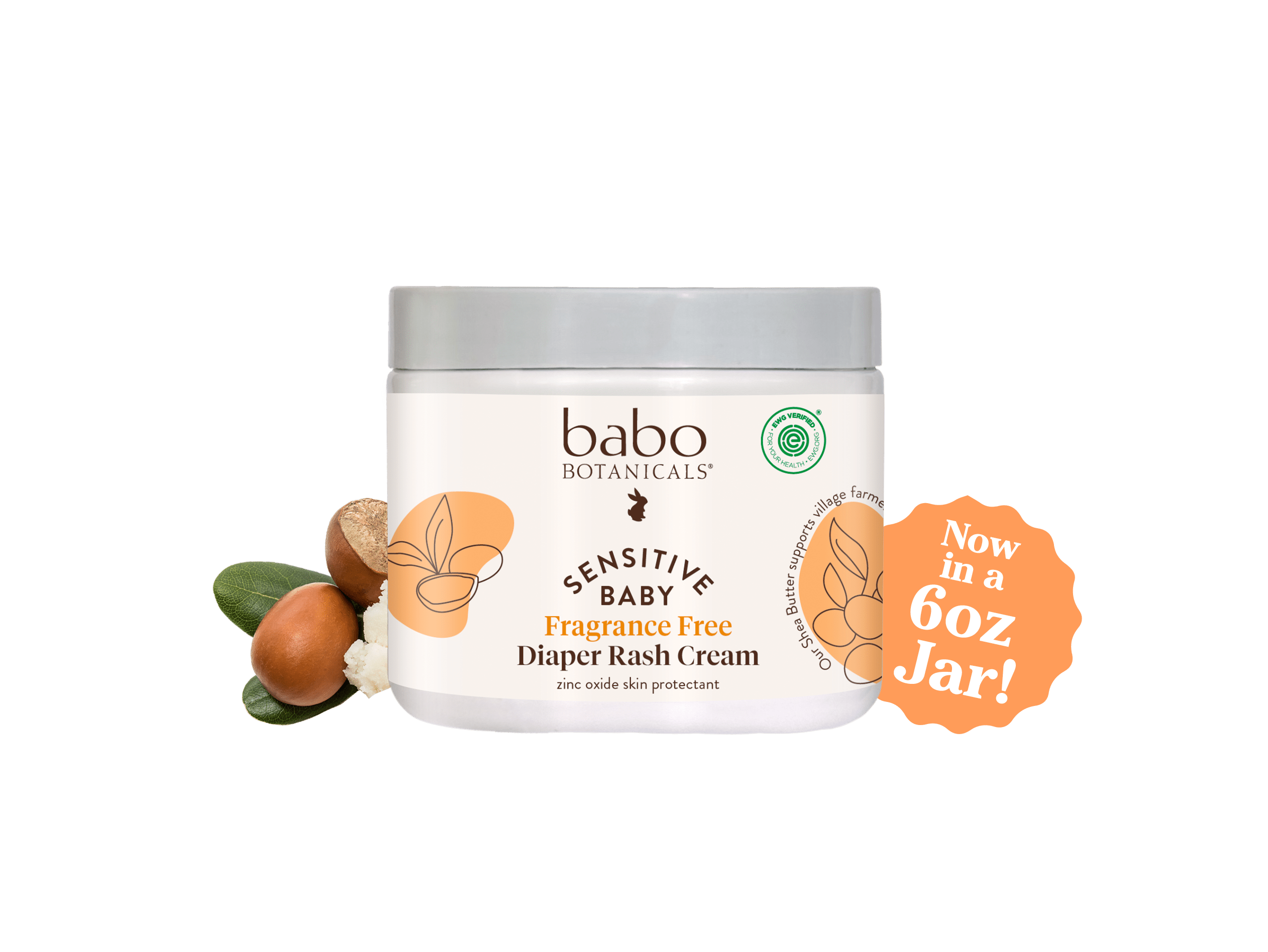 Babo Botanicals- Sensitive baby zinc diaper rash cream- Now in a 6oz jar!